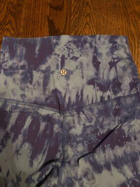 lululemon athletica Tie-Dye Purple/Gray Bike Shorts